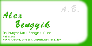 alex bengyik business card